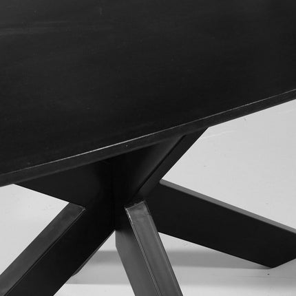 Eettafel Austin deens ovaal 160cm zwart mangohout