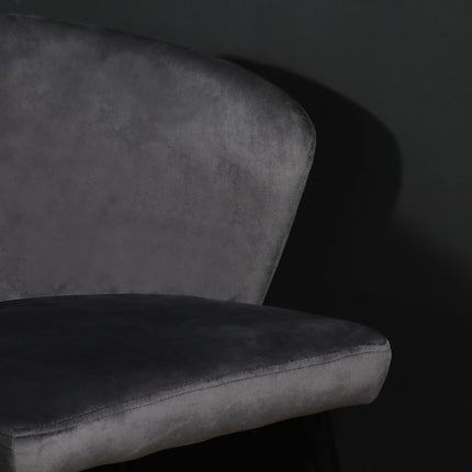 Eetkamerstoel grijs velvet Felix