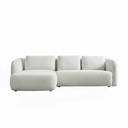 Hoekbank Cloud creme polyester 285cm links