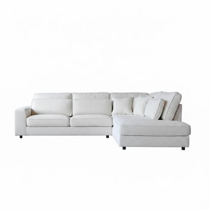 Hoekbank Richie naturel polyester 290cm rechts