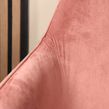 Eetkamerstoel roze velvet Ares