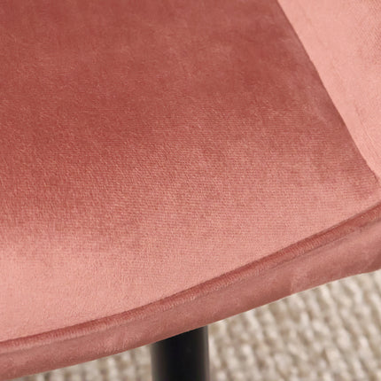 Eetkamerstoel roze velvet Ares