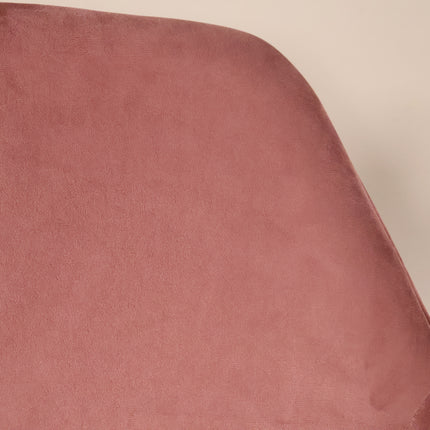 Eetkamerstoel roze velvet Ares