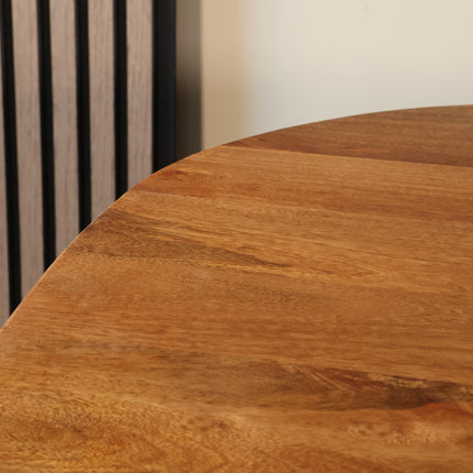 Eettafel Austin deens ovaal 200cm lichtbruin mangohout