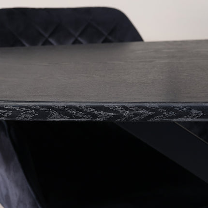Eettafel Hero deens ovaal 240cm zwart MDF