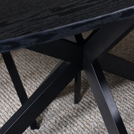 Eettafel Hero deens ovaal 240cm zwart MDF