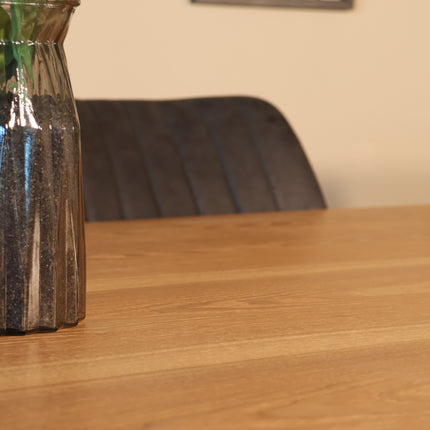 Eettafel Japandi Lennox deens ovaal 210cm bruin fineer