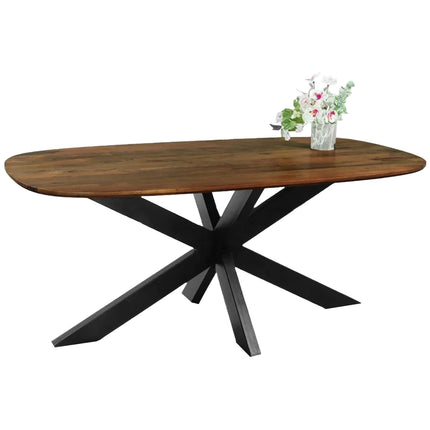 Eettafel Austin deens ovaal 180cm bruin mangohout