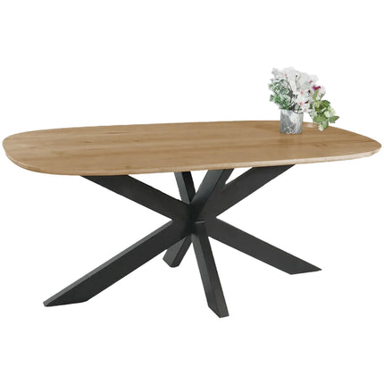 Eettafel Austin deens ovaal 180cm lichtbruin mangohout
