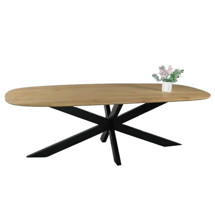 Eettafel Austin deens ovaal 240cm lichtbruin mangohout