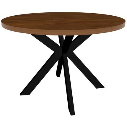 Eettafel Sanne rond 120cm bruin melamine