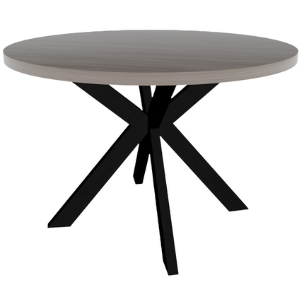 Eettafel Sanne rond 120cm grijs melamine