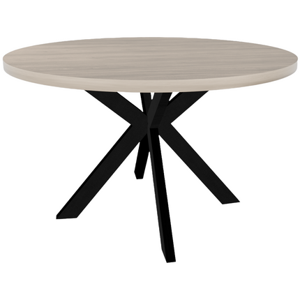 Eettafel Sanne rond 130cm grijs melamine