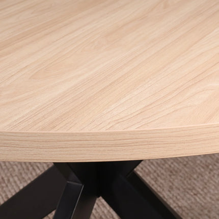 Eettafel Sanne rond 150cm lichtbruin melamine