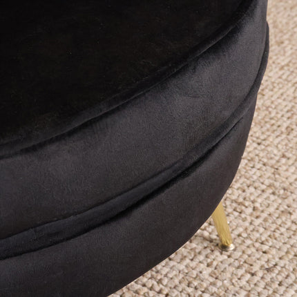 Fauteuil Belle zwart velvet