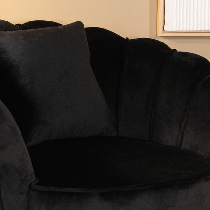Fauteuil Belle zwart velvet