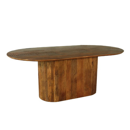 Eettafel Japandi Fender deens ovaal 200cm bruin mangohout
