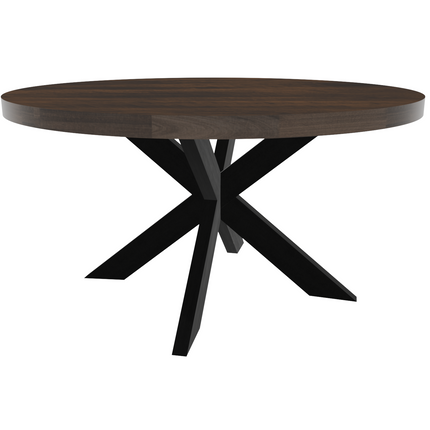 Eettafel Jones rond 150cm walnoot mangohout