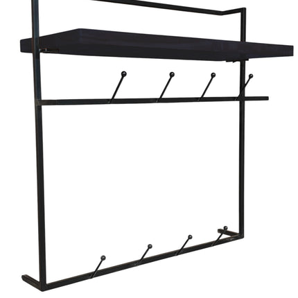 Kapstok Hugo mangohout zwart 80cm