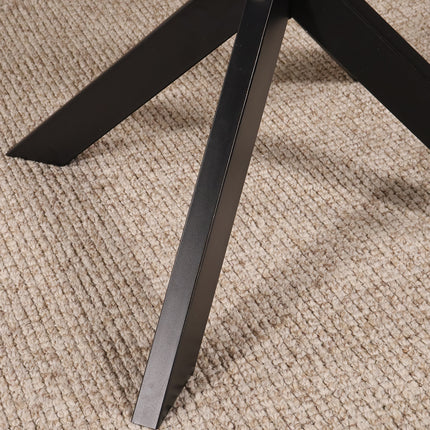 Eettafel Sanne rond 130cm grijs melamine
