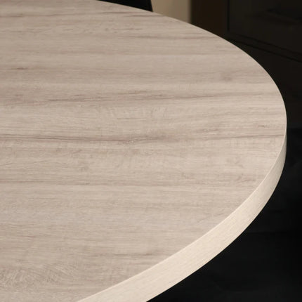 Eettafel Sanne rond 130cm grijs melamine