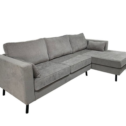 Hoekbank Hilde 270cm chenille grijs rechts