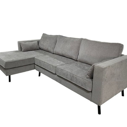 Hoekbank Hilde 270cm chenille grijs links