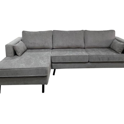 Hoekbank Hilde 270cm chenille grijs links