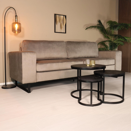Zitbank grijs velvet 260cm Alba