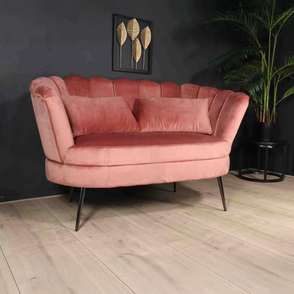 Zitbank oud roze velvet 140cm Anna