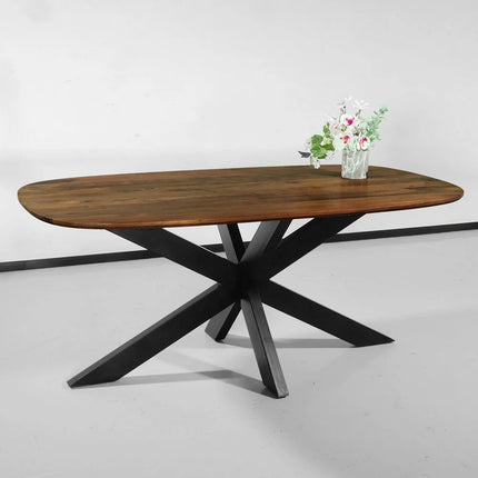 Eettafel Austin deens ovaal 180cm bruin mangohout