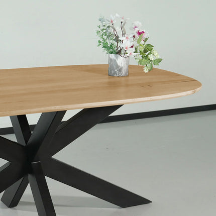 Eettafel Austin deens ovaal 180cm lichtbruin mangohout