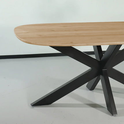Eettafel Austin deens ovaal 180cm lichtbruin mangohout