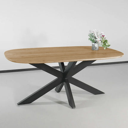 Eettafel Austin deens ovaal 180cm lichtbruin mangohout