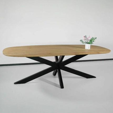 Eettafel Austin deens ovaal 240cm lichtbruin mangohout
