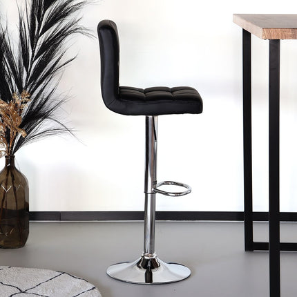 SET DEAL: 2 stuks Barkruk Anel zwart kunstleder