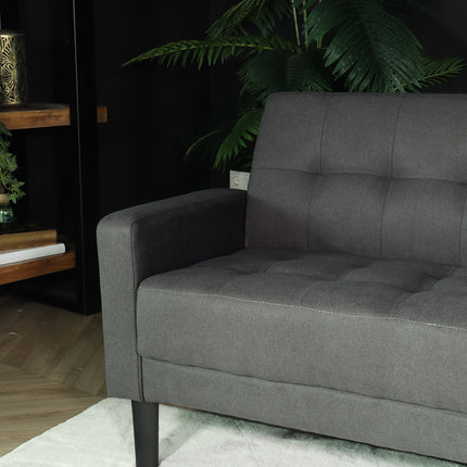 Zitbank grijs stof 120cm Ghislaine