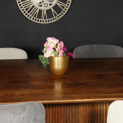 Eettafel Japandi Fender deens ovaal 200cm bruin mangohout