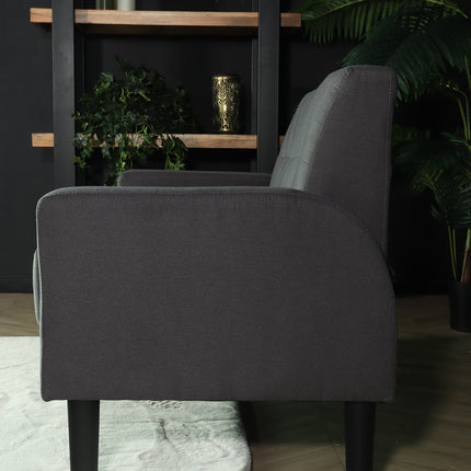 Zitbank grijs stof 120cm Ghislaine