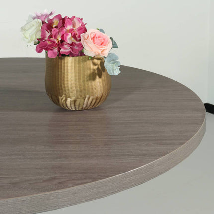 Eettafel Sanne rond 120cm grijs melamine