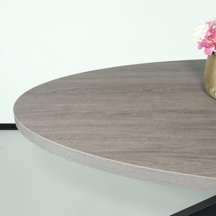 Eettafel Tommy ovaal 240cm grijs melamine