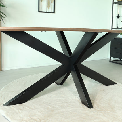 Eettafel Austin deens ovaal 180cm walnoot mangohout