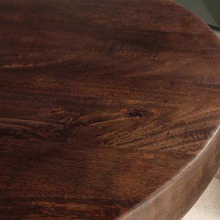Eettafel Jones rond 130cm walnoot mangohout