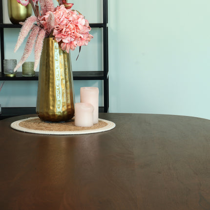 Eettafel Austin deens ovaal 180cm walnoot mangohout