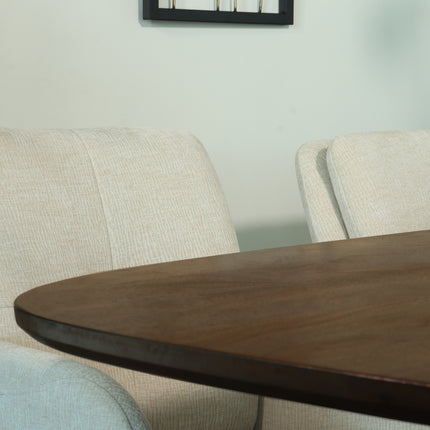 Eettafel Austin deens ovaal 180cm walnoot mangohout