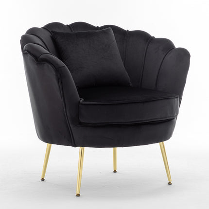 Fauteuil Belle zwart velvet
