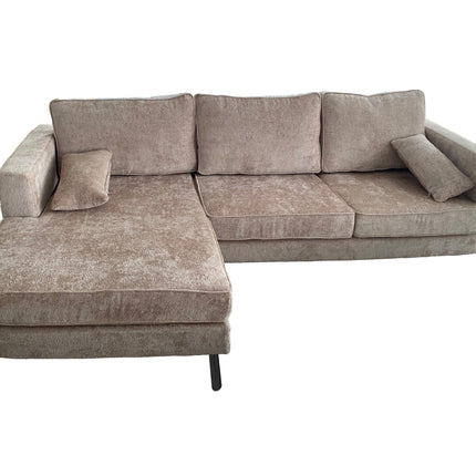 Hoekbank Hilde 270cm chenille beige links