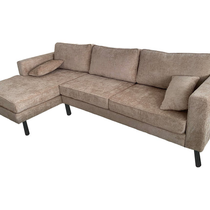 Hoekbank Hilde 270cm chenille beige links