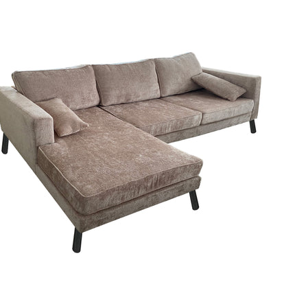 Hoekbank Hilde 270cm chenille beige links