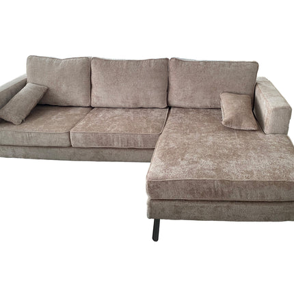 Hoekbank Hilde 270cm chenille beige rechts